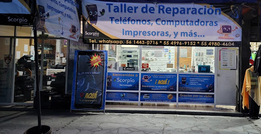 Scorpio Tecnología, taller de reparación de equipos de computo y telefonía celular